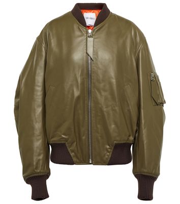 Anja leather bomber jacket