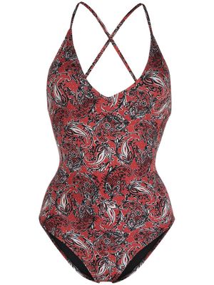 Anjuna graphic-print swimsuit - Red