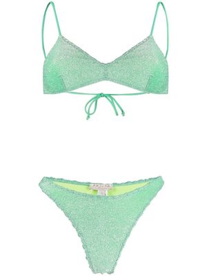 Anjuna mid-rise glitter bikini - Green