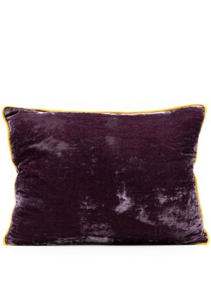 Anke Drechsel contrasting-border velvet cushion - Purple