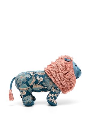 Anke Drechsel embellished lion soft toy - Blue