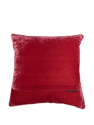 Anke Drechsel floral-embroidered silk-velvet cushion