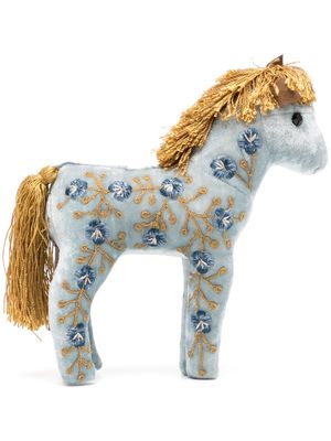 Anke Drechsel horse embroidered soft toy - Blue