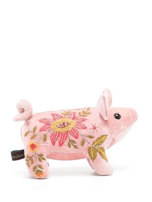 Anke Drechsel pig embroidered soft toy - Pink