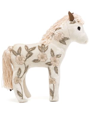 Anke Drechsel pony embroidered soft toy - White