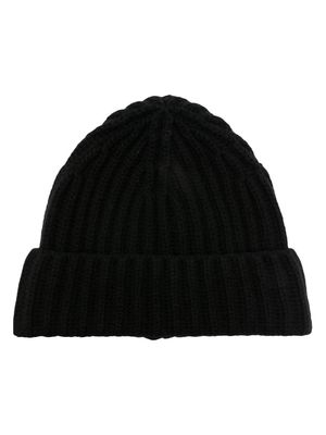 Ann Demeulemeester Adriana ribbed recycled-cashmere beanie - Black