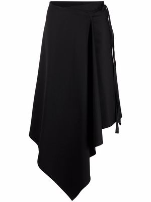 Ann Demeulemeester asymmetric wraparound skirt - Black