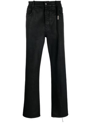 Ann Demeulemeester coated-cotton trousers - Black