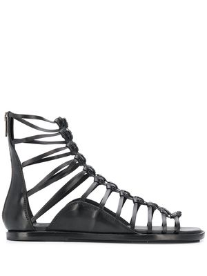 Ann Demeulemeester gladiator sandals - Black