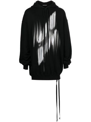 Ann Demeulemeester graphic-print hoodie - Black