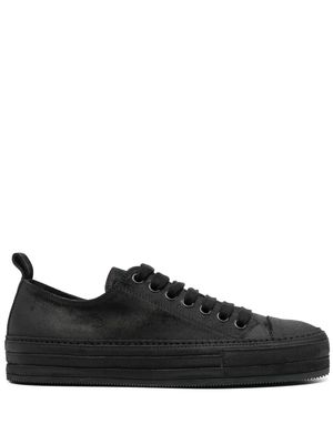 Ann Demeulemeester leather low-top sneakers - Black