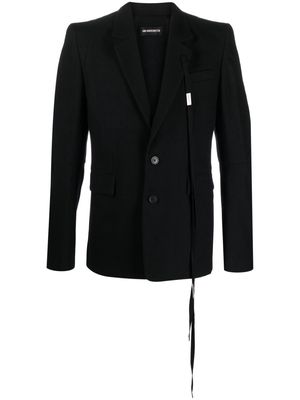 Ann Demeulemeester Nathan brushed-wool single-breasted blazer - Black