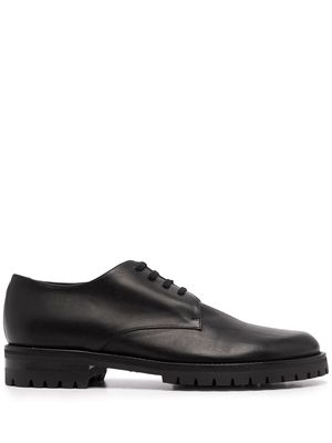 Ann Demeulemeester ridged leather lace-up shoes - Black