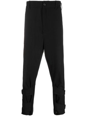 Ann Demeulemeester strap ankle trousers - Black