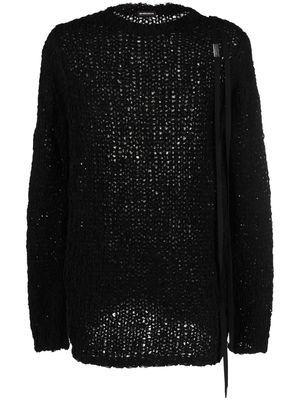 Ann Demeulemeester textured-knit jumper - Black