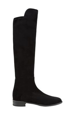 ANN MASHBURN Over-The-Knee Pull-On Boot in Black Suede