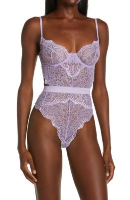 Ann Summers Hold Me Tight Underwire Thong Bodysuit in Lilac