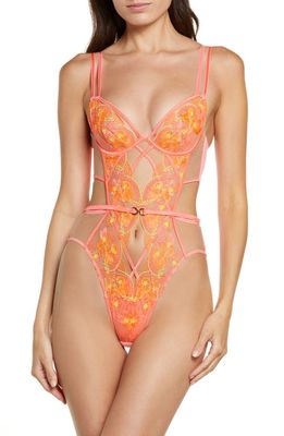 Ann Summers The Passion Bodysuit in Coral