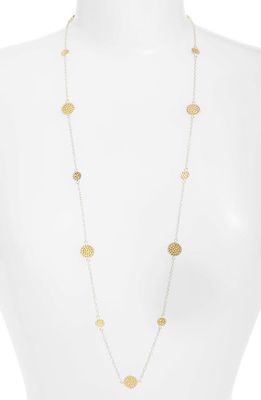 Anna Beck Long Multi Disc Station Necklace in Two Tone