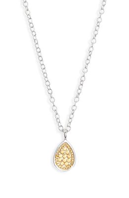 Anna Beck Mini Teardrop Pendant Necklace in Gold/Silver