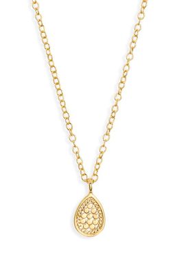 Anna Beck Mini Teardrop Pendant Necklace in Gold