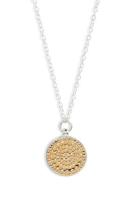 Anna Beck Reversible Two-Tone Medallion Pendant Necklace in Two Tone