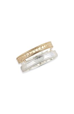 Anna Beck Two-Tone Stack Ring in Gold/Silver