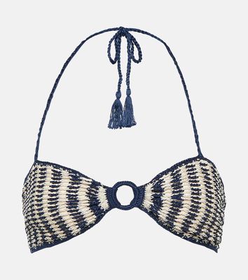 Anna Kosturova Crochet cotton bandeau bikini top