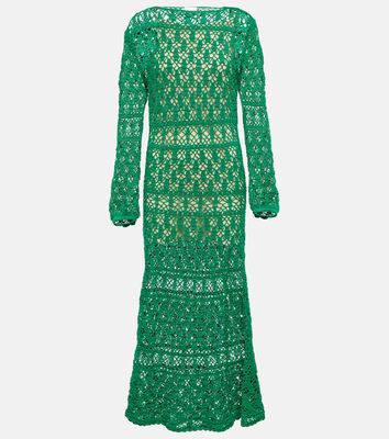 Anna Kosturova Crochet cotton maxi dress