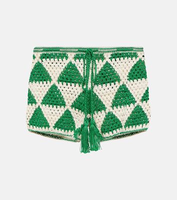 Anna Kosturova Maija high-rise crochet shorts