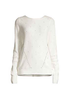 Anna May Crystal Pointelle Sweater