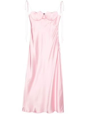 Anna October Amur satin midi dress - Pink