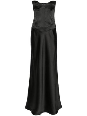 Anna October bustier-style maxi dress - Black