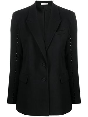 Anna October hook-detail crepe blazer - Black