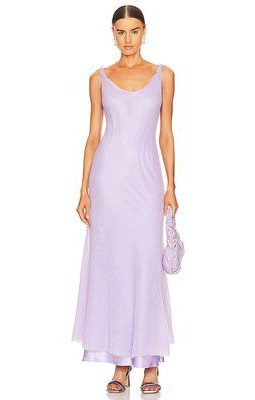 Anna October Liliane Knitted Maxi Dress in Lavender