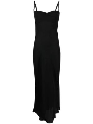 Anna October open-back tie-fastening maxi dress - Black