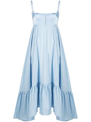 Anna October ruffled high-low maxi dress - Blue
