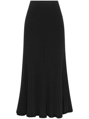 Anna Quan Amber ribbed-knit maxi skirt - Black