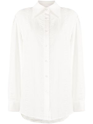 Anna Quan creased-panelling shirt - White