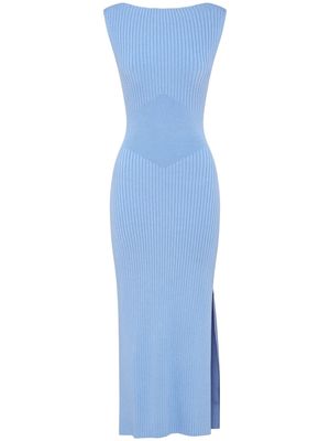 Anna Quan Dakota ribbed-knit maxi dress - Blue
