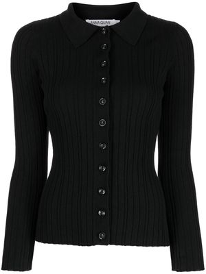 Anna Quan Grace rib-knit shirt - Black