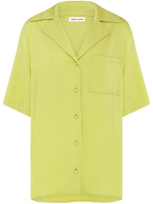 Anna Quan Mason short-sleeve satin shirt - Yellow