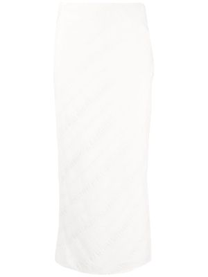 Anna Quan Paulina embroidered pencil skirt - White