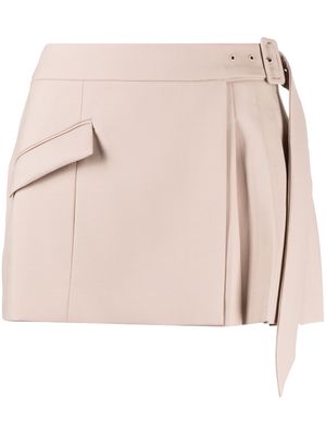 Anna Quan pleat-detailing high-waisted skirt - Neutrals
