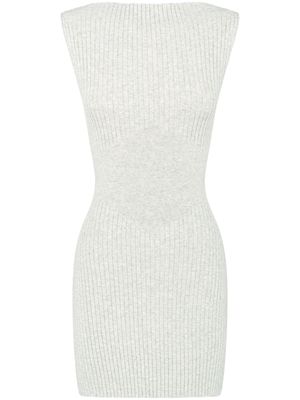 Anna Quan Tory ribbed-knit minidress - Neutrals