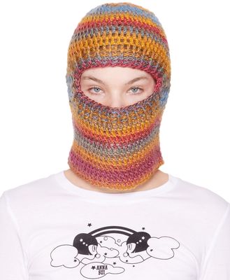Anna Sui Multicolor Crochet Balaclava