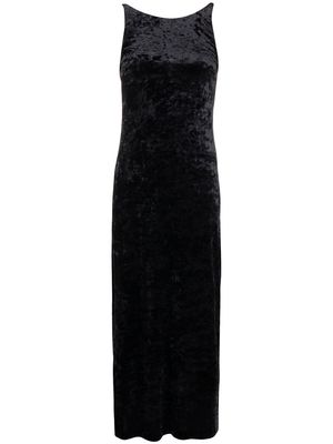 Anna Sui velvet-effect low-back dress - Black