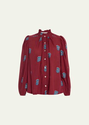 Annabel Floral Button-Front Shirt