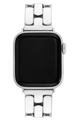 Anne Klein 20mm Apple Watch® Watchband in Silver-Tone/White
