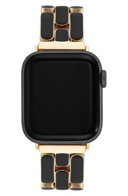 Anne Klein 20mm Apple Watch Watchband in Gold-Tone/Black